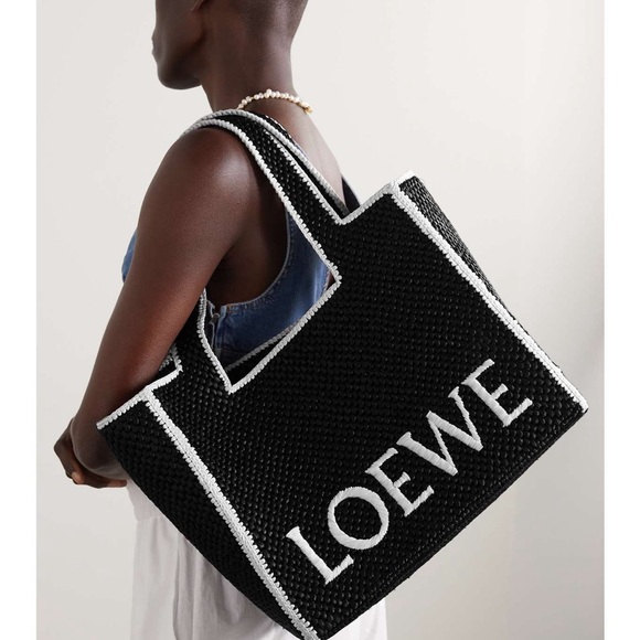 Loewe large black Raffia Paula collab - Picture 5 of 13